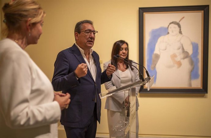 Inauguración de la muestra 'Fernando Botero. Sensualidad y melancolía' de la Fundación Cajasol en Huelva.