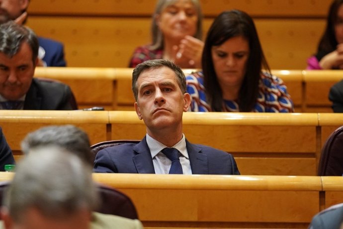 El senador almeriense del PP Miguel Ángel Castellón, en la Cámara Alta.