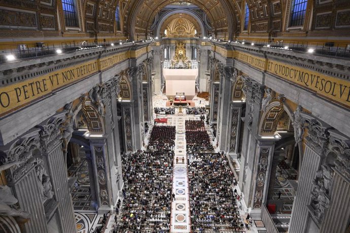 01 October 2024, Vatican, Vatican City: Pope Francis presides a penitential vigil in preparation of the opening session of the 16th Ordinary General Assembly of the Synod of Bishops. Photo: -/IPA via ZUMA Press/dpa