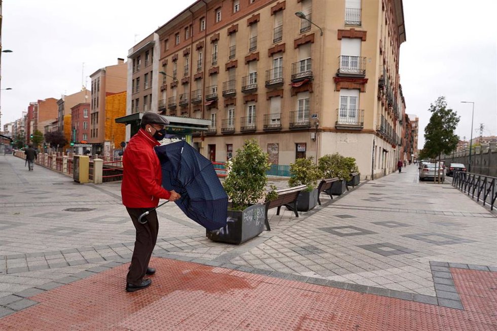 Imagen de archivo de un día de fuertes rachas de viento en CyL
