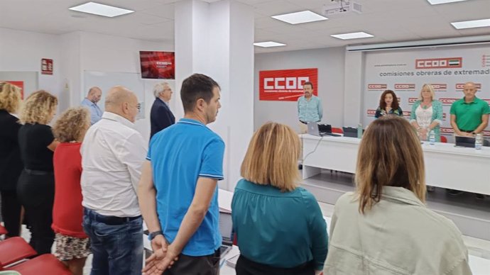 El Consejo Regional de CCOO de Extremadura guarda un minuto de silencio por el último accidente laboral mortal