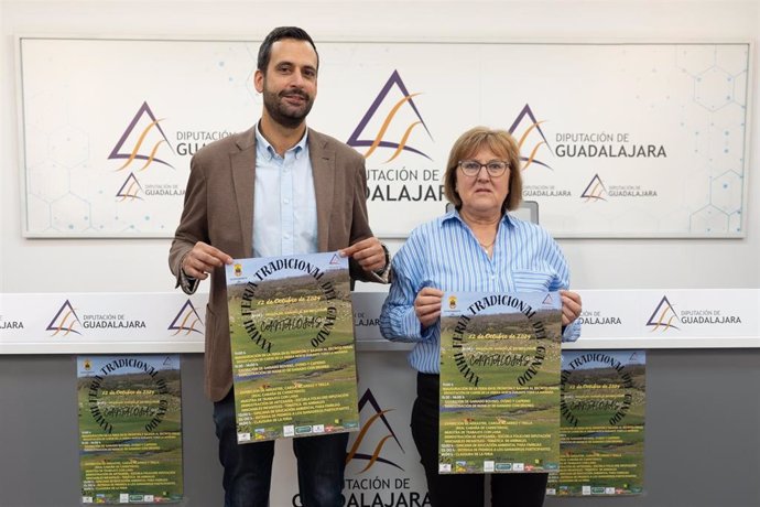 Héctor Gregorio y Pilar Moreno en la presentación de la Feria de Cantalojas.