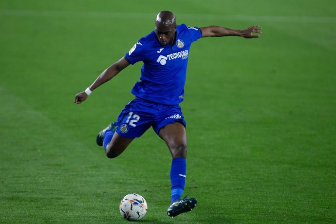 Archivo - Allan Nyom of Getafe during LaLiga, football match played between Real Betis Balompie and Getafe Club Futbol at Benito Villamarin Stadium on February 19, 2021 in Sevilla, Spain.