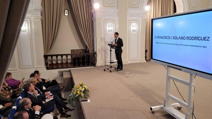 Solano durante la apertura del curso del Conservatorio Superior de Música