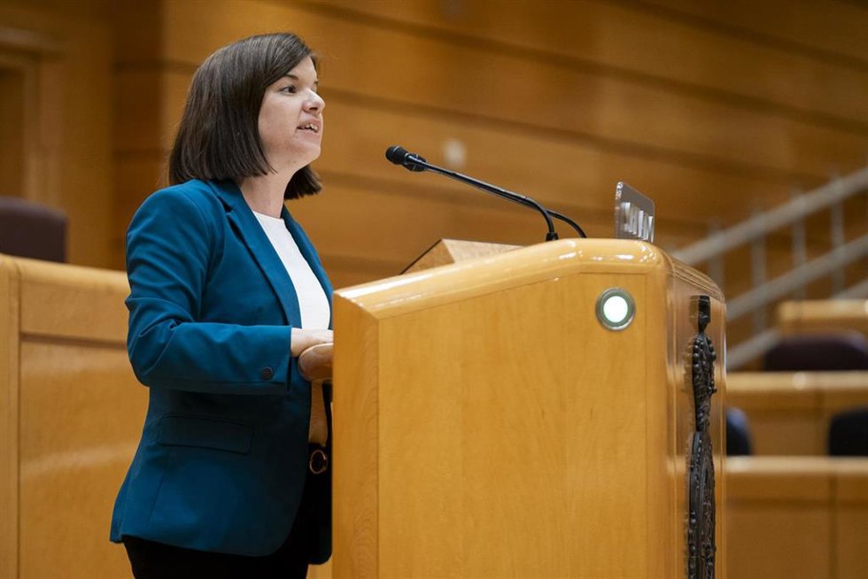 Archivo - La senadora de ERC Sara Bailac interviene durante una sesión plenaria en el Senado, a 17 de octubre de 2023, en Madrid (España). Durante el pleno del Senado, el Partido Popular ha expresado su oposición a la amnistía a través de una moción no 
