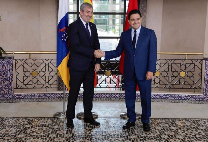 Reunion del presidente de Canarias, Fernando Clavijo, con el ministro de Asuntos Exteriores de Marruecos, Nasser Bourit