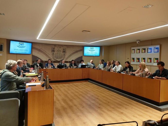 El consejero de Hacienda, Gobernanza Pública y Portavocía, Alfondo Domínguez, comparece en el Parlamento para dar a conocer las cuentas de su departamento