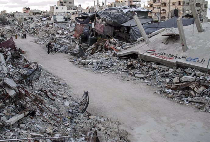 Edificios destrozados en Yabalia, en el norte de la Franja de Gaza, por ataques israelíes