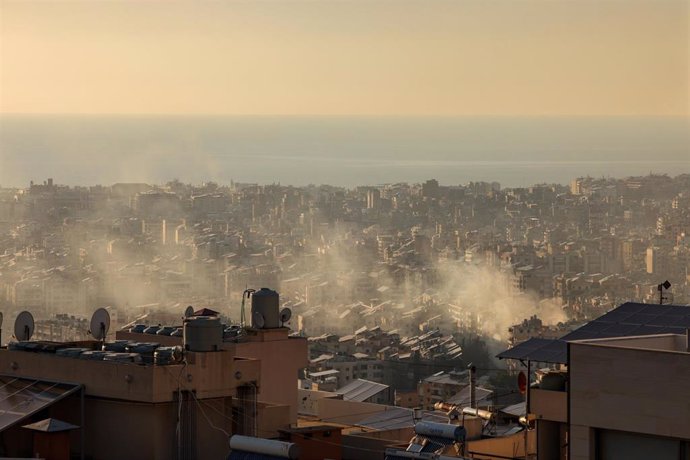 Bombardeos israelíes sobre Beirut (Líbano)