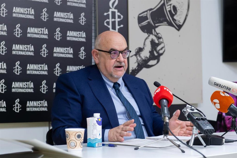 Archivo - El director de Amnistía Internacional en España, Esteban Beltrán, ofrece un encuentro con medios de comunicación, en la sede de Amnistía Internacional en España, a 13 de marzo de 2024, en Madrid (España). Una delegación de Amnistía Internacion