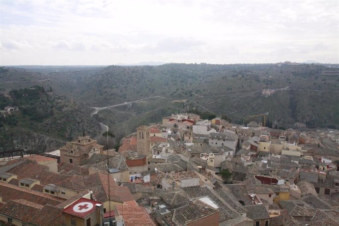 Archivo - Vista aérea de Toledo.