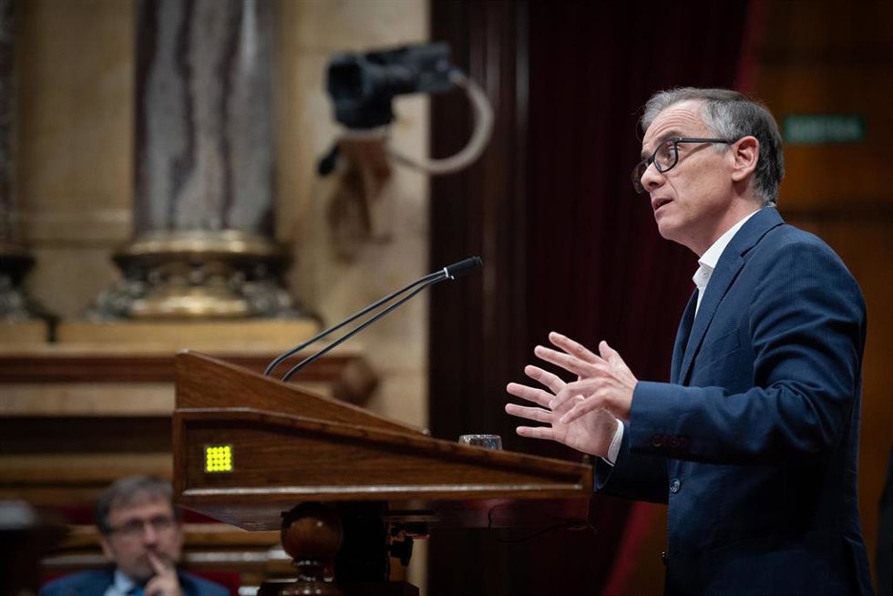El presidente de ERC en el Parlament, Josep Maria Jové, en el Debate de Política General en el Parlament