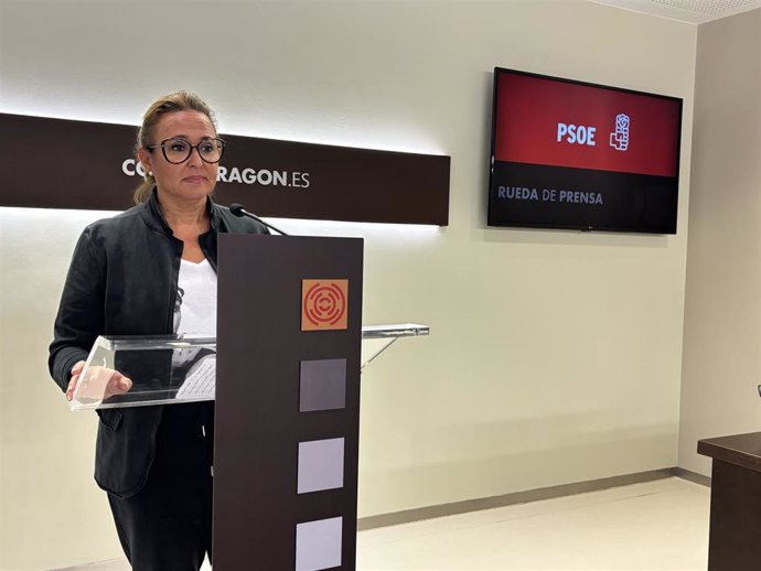 La portavoz del PSOE Aragón, Mayte Pérez.