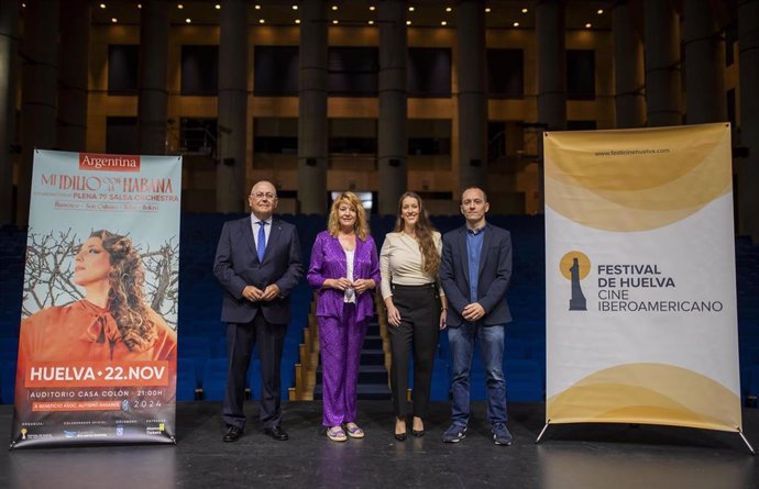 Presentación del concierto de Argentina en la 50 edición del Festival de Huelva de Cine Iberoamericano.