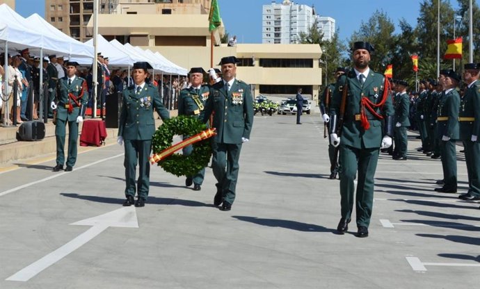 Momento de un acto de celebración de la Guardia Civil