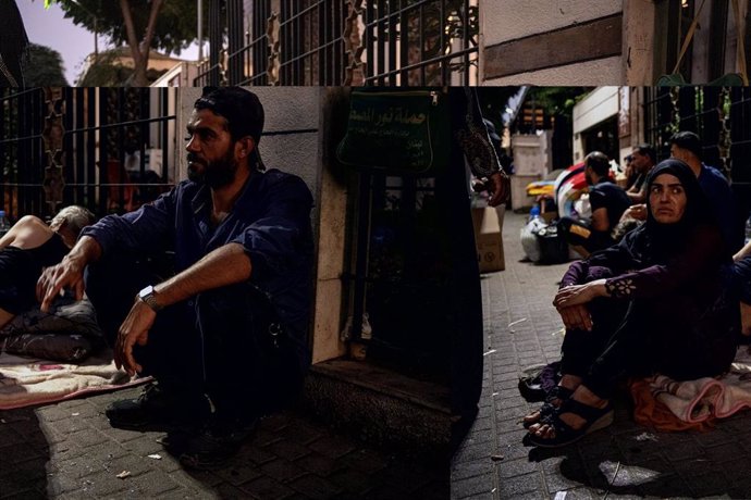 Desplazados en Líbano por los ataques de Israel.