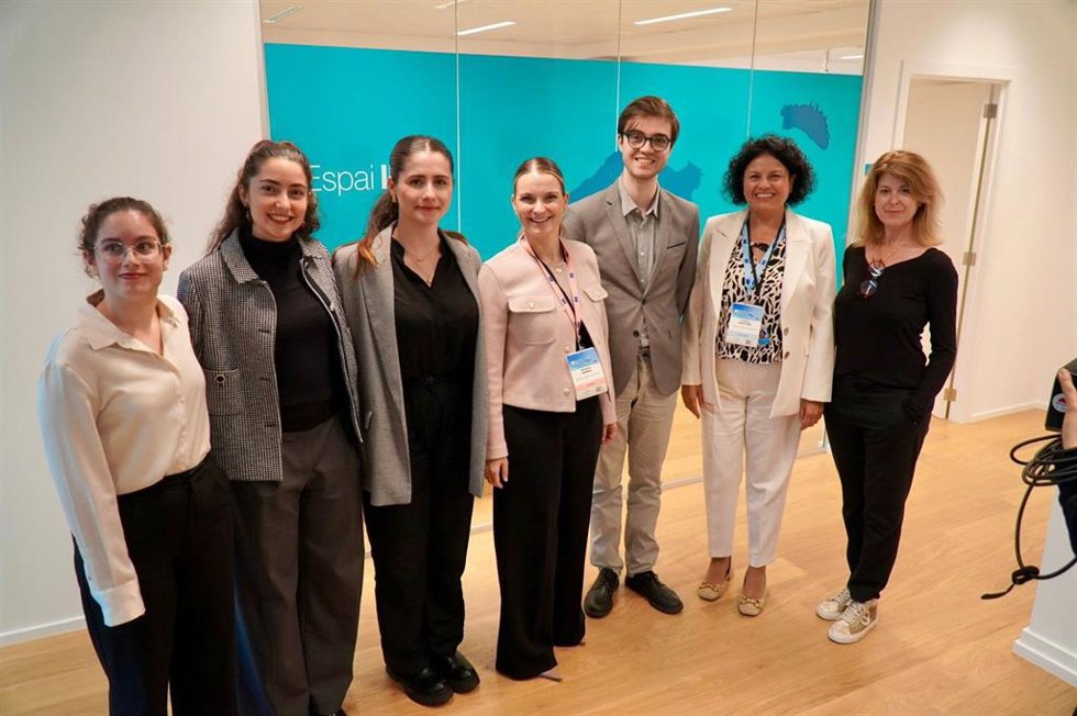 La presidenta del Govern, Marga Prohens, en la Oficina de Baleares en la Unión Europea.
