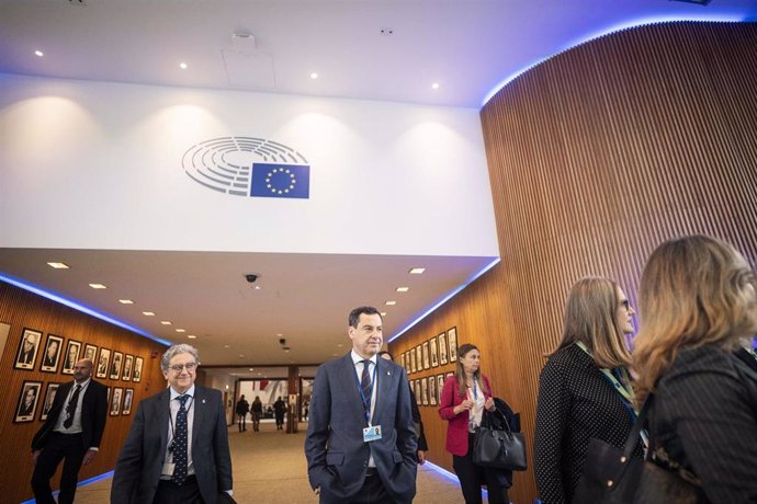 El presidente de la Junta de Andalucía, Juanma Moreno, en Bruselas.