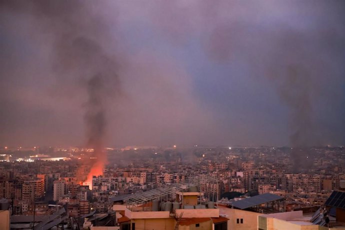 Incendio en Beirut tras un ataque del Ejército de Israel