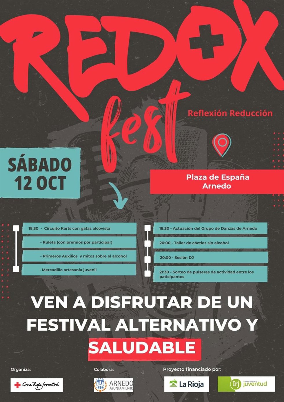 La 2 edición de REDOX Fest en Arnedo volverá a concienciar a jóvenes sobre el consumo de alcohol y otras drogas