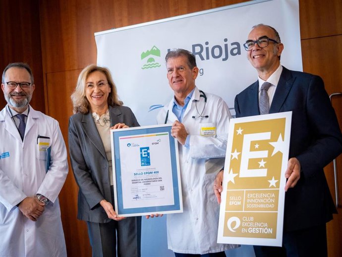 El Servicio de Neumología del Hospital Universitario San Pedro logra el Sello de Excelencia Europea EFQM 400+