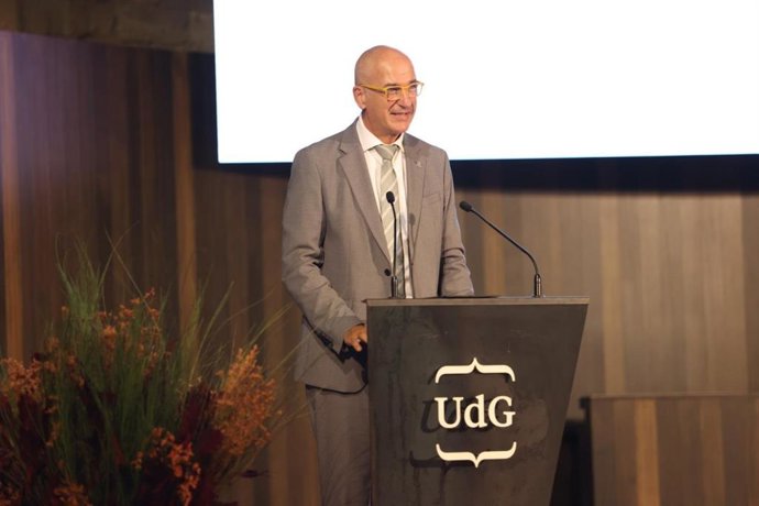 El rector de la UdG, Quim Salvi, en el acto de este miércoles