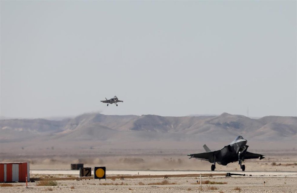 Archivo - Aviones de combate en la base junto a la ciudad israelí de Eilat