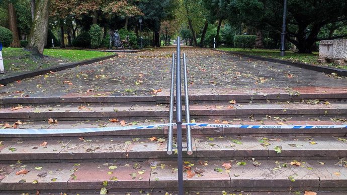 Parque de San Francisco, en Oviedo, cerrado
