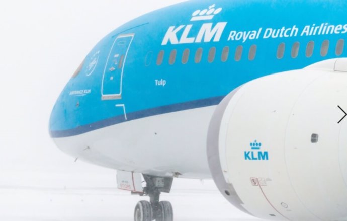 Archivo - Avión de KLM.