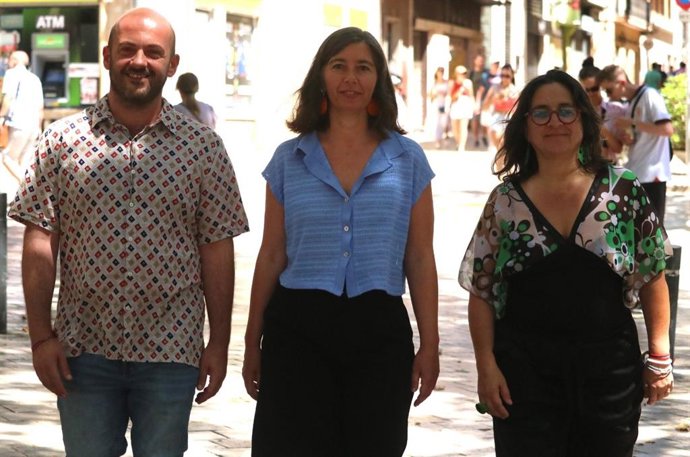 Los regidores de MÉS per Palma Miquel ngel Contreras, Neus Truyol y Kika Coll.