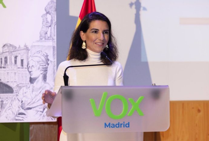 Archivo - La portaveu de Vox a l'Assemblea de Madrid, Rocío Monasterio