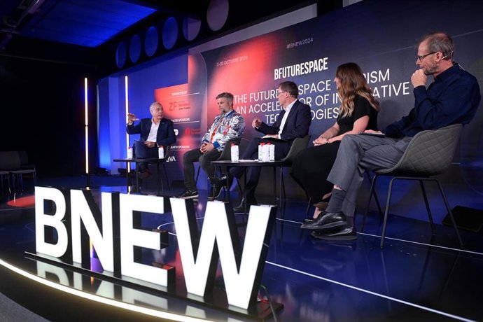 El delegado especial del Estado en el CZFB, Pere Navarro, durante una de las mesas redondas de BNEW 2024.