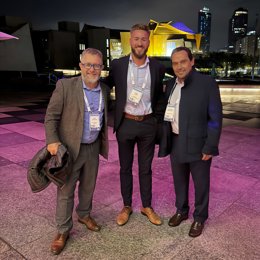 La delegación del Port de Tarragona en Berlín, encabezada por el presidente de la infraestructura, Saül Garreta