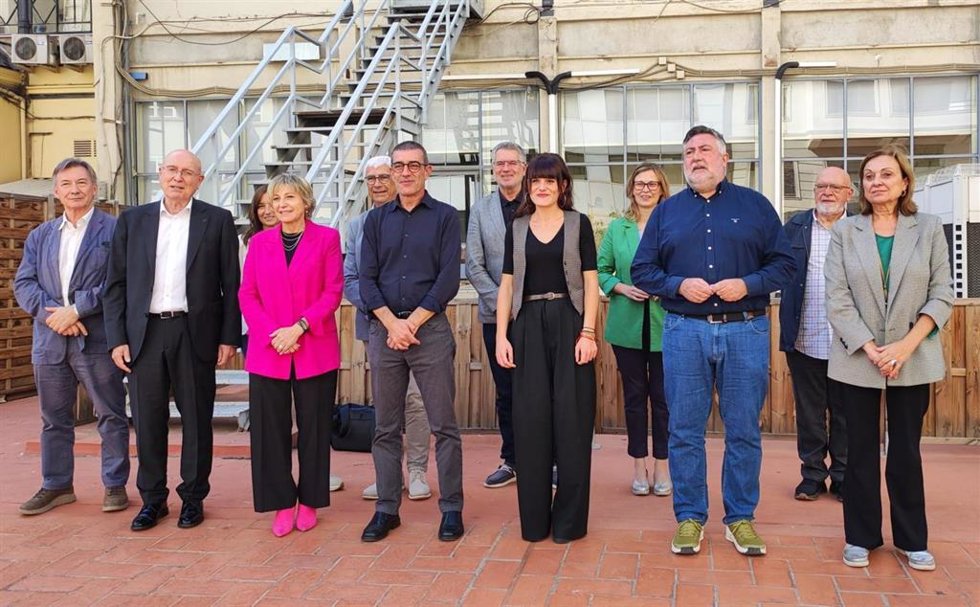Puigcercós, Forcadell y exconsellers de ERC junto con los candidatos de Nova Esquerra Nacional Xavier Gods y Alba Camps