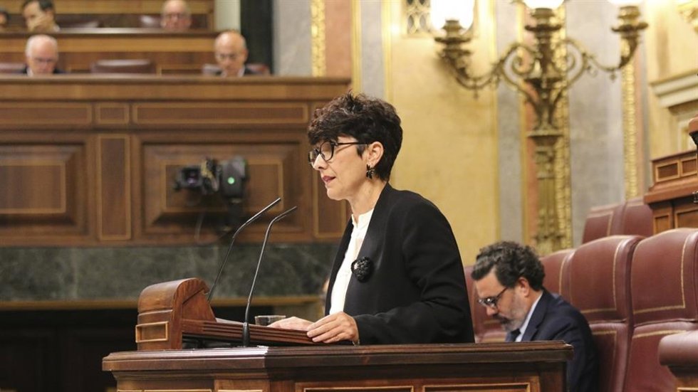La diputada del PNV en el Congreso, Maribel Vaquero, en la Cámara Baja