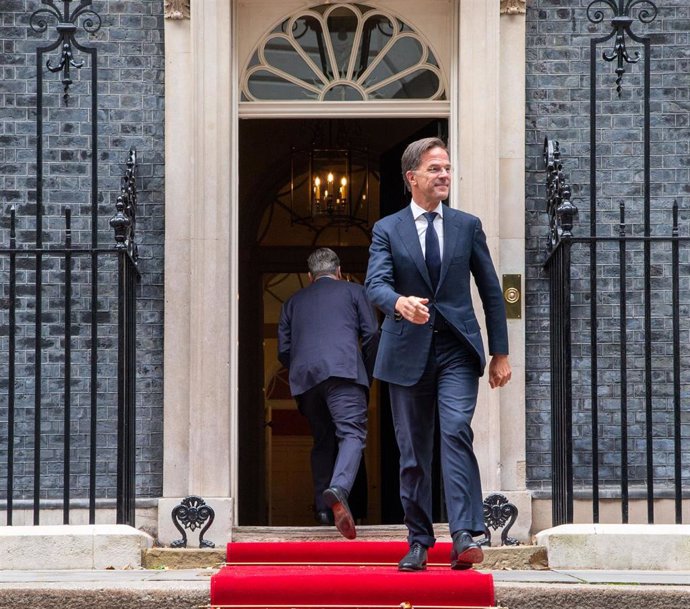 El secretario general de la OTAN, Mark Rutte, visita Downing Street para reunirse con el primer ministro británico, Keir Starmer