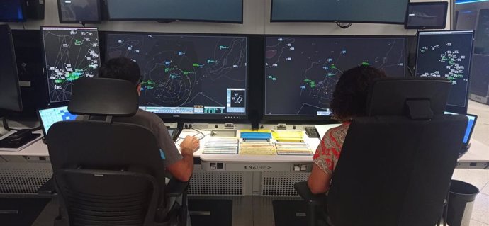 Sala del Centro de Control de Enaire.