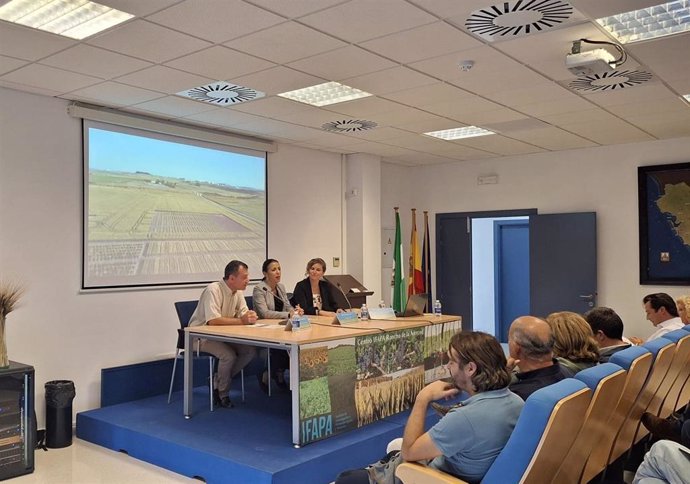 La presidenta del Instituto Andaluz de Investigación y Formación Agraria, Pesquera, Alimentaria y de la Producción Ecológica (Ifapa), Marta Bosquet, en una jornada en Jerez.