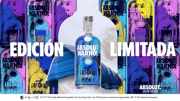 Absolut lanza una edición limitada de su botella para rememorar la colaboración de Warhol con la marca