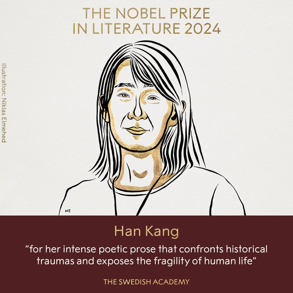La escritora surcoreana Han Kang, Premio Nobel de Literatura 2024