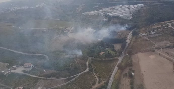 Incendio forestal declarado en Manilva