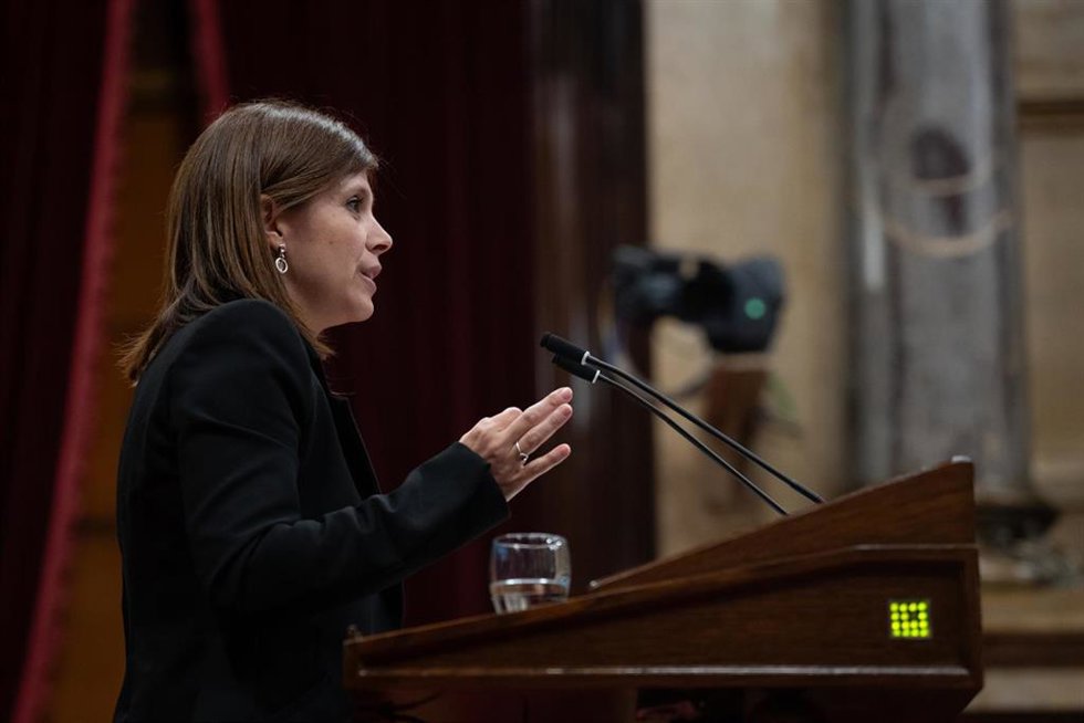 La portavoz de ERC en el Parlament, Marta Vilalta, en el Debate de Política General en el Parlament