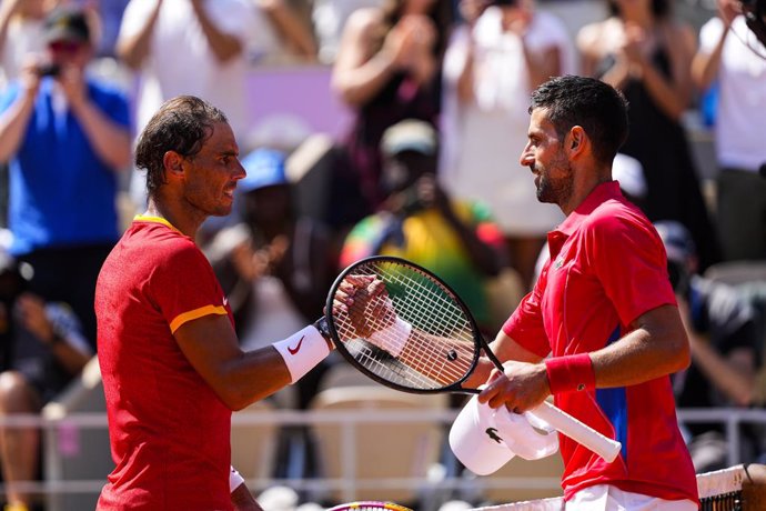 Archivo - Novak Djokovic y Rafael Nadal