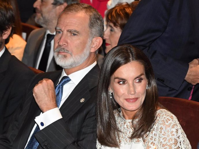 Los Reyes, Don Felipe y Doña Letizia, presiden la entrega de los premios Nacionales de Cultura 2022 y 2023 en el Museo nacional de arte Reina Sofía, a 10 de octubre de 2024, en Madrid (España)