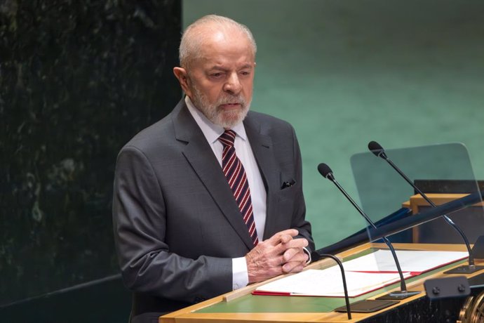 22 September 2024, US, New York: Brazilian President Luiz Inacio Lula da Silva speaks at the UN Future Summit before the start of the 79th General Debate of the UN General Assembly. Photo: Vanessa Carvalho/ZUMA Press Wire/dpa