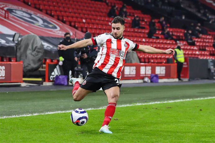 Archivo - George Baldock durante un partido con el Sheffield United