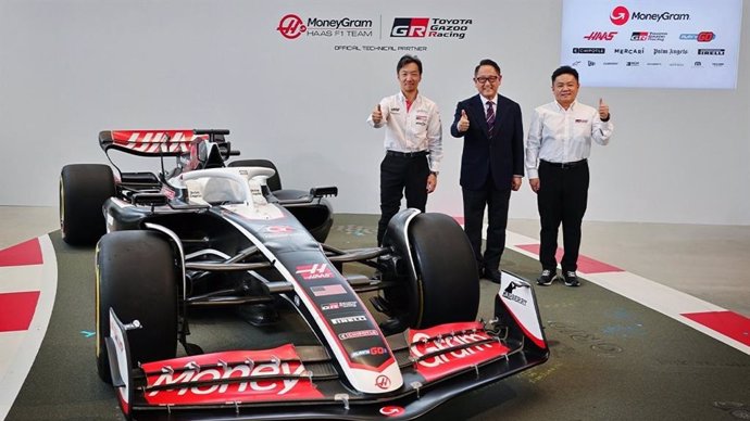 Presentación del acuerdo entre Haas y Toyota en la F1.