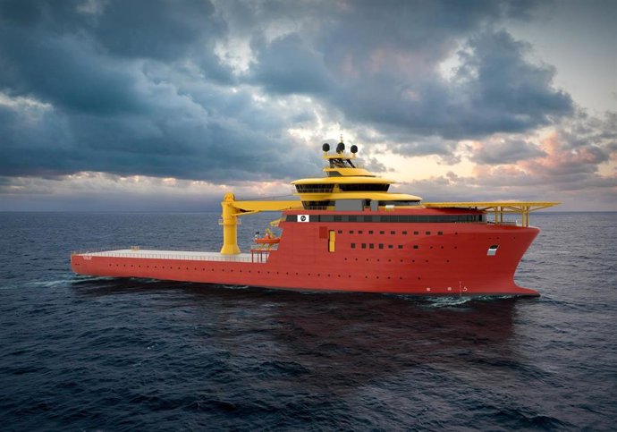 Imagen virtual del barco que debe construir Astilleros Gondán.