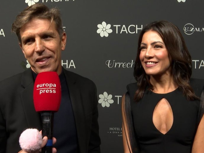 Manuel Díaz 'El Cordobés' y Virginia Troconis en el 30º aniversario de Tacha Beauty