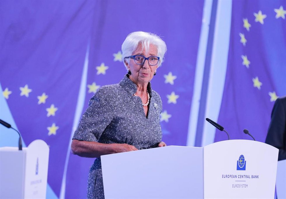 FRANKFURT, Sept. 12, 2024 -- European Central Bank (ECB) President Christine Lagarde speaks at a press conference at the ECB headquarters in Frankfurt, Germany, Sept. 12, 2024.